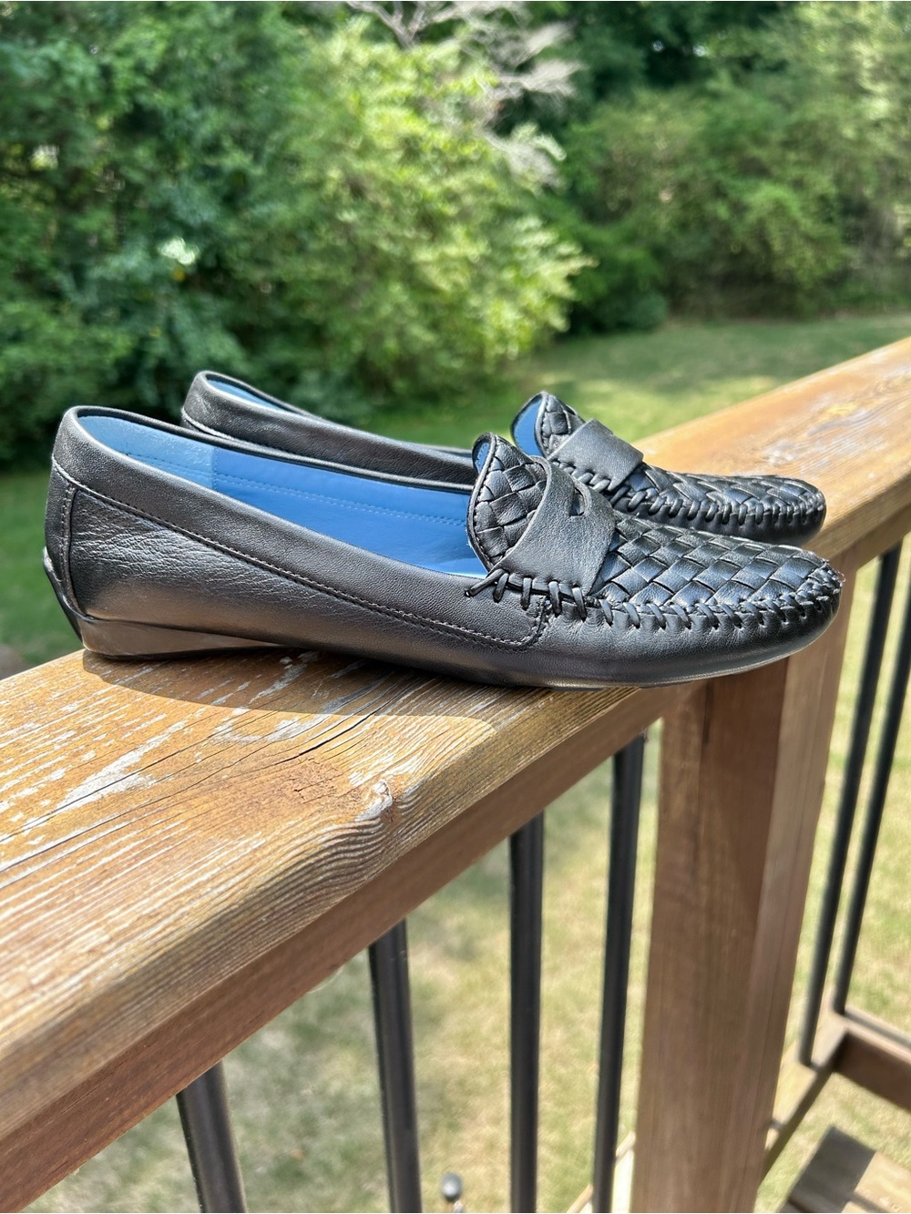 Robert Zur Womens Petra Loafer Black Soft Leather Flat Sz 7.5AA